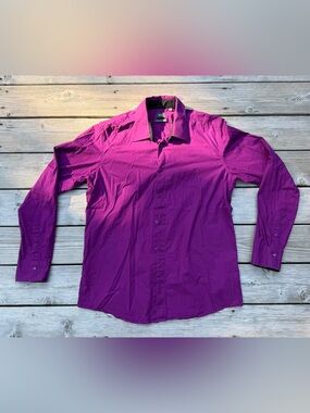 Mexx Men's Deep Magenta Long-Sleeve Button-Down Shirt